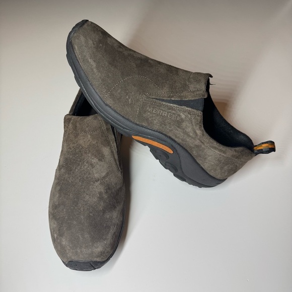 Merrell Other - Merrell Men's Jungle Suede Moc Shoes Dark Brown Suede Slip-Ons Size- 13